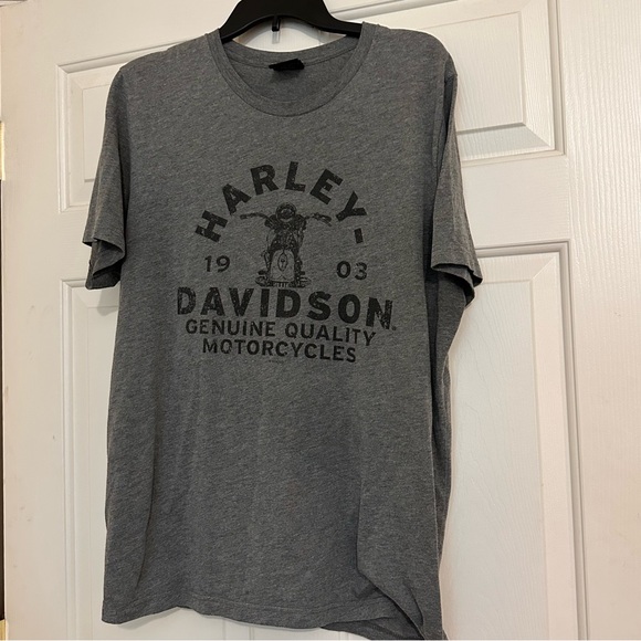 Harley-Davidson Gray Men's T-Shirt Indianapolis Indy 500 Fishers Indiana Size XL - Picture 2 of 7